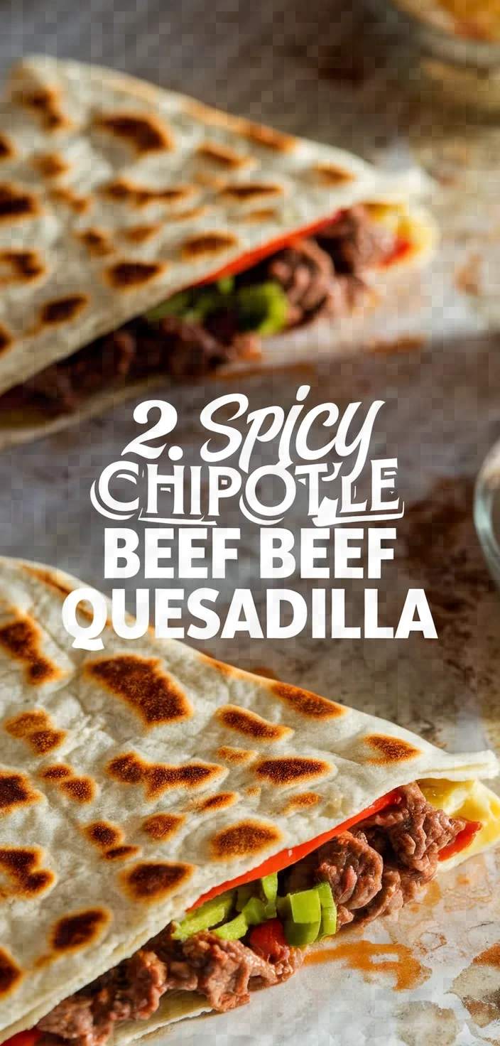 2. Spicy Chipotle Beef Quesadilla