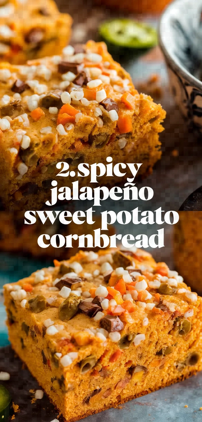 2. Spicy Jalapeño Sweet Potato Cornbread