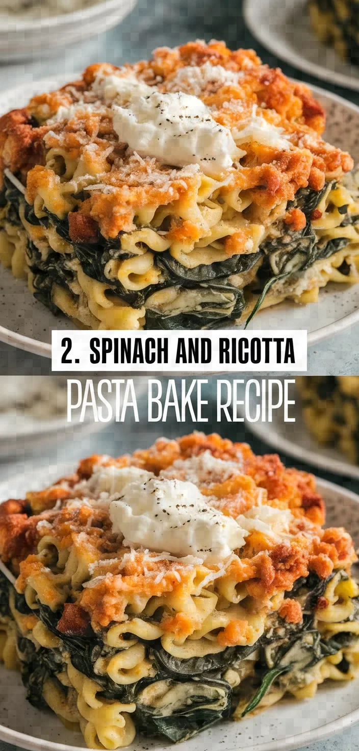 2. Spinach and Ricotta Pasta Bake Recipe