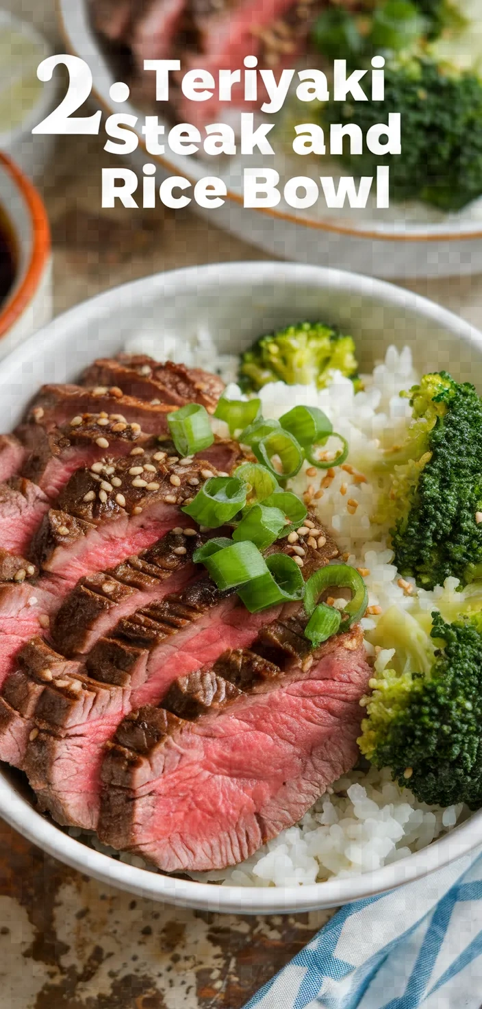 2. Teriyaki Steak and Rice Bowl