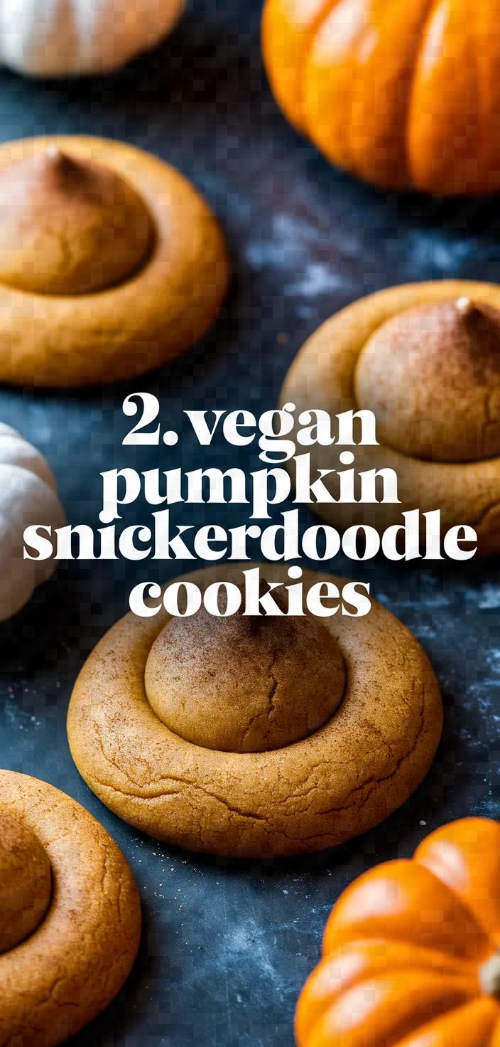 2. Vegan Pumpkin Snickerdoodle Cookies