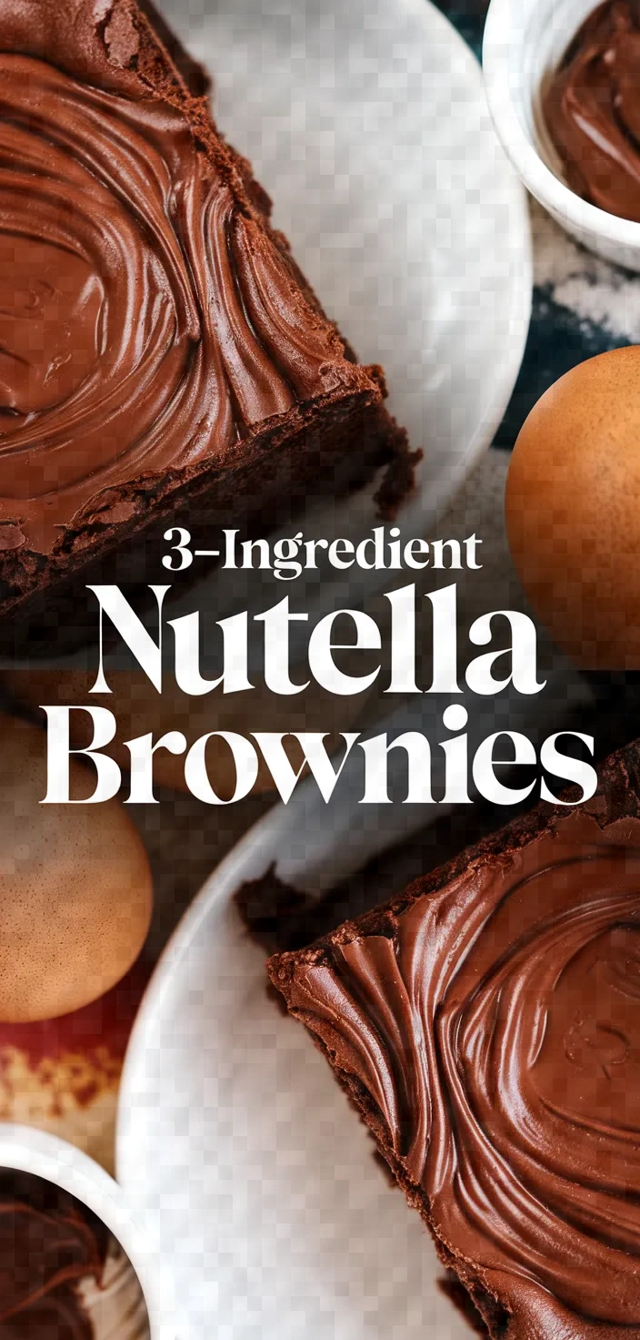 3. 3-Ingredient Nutella Brownies