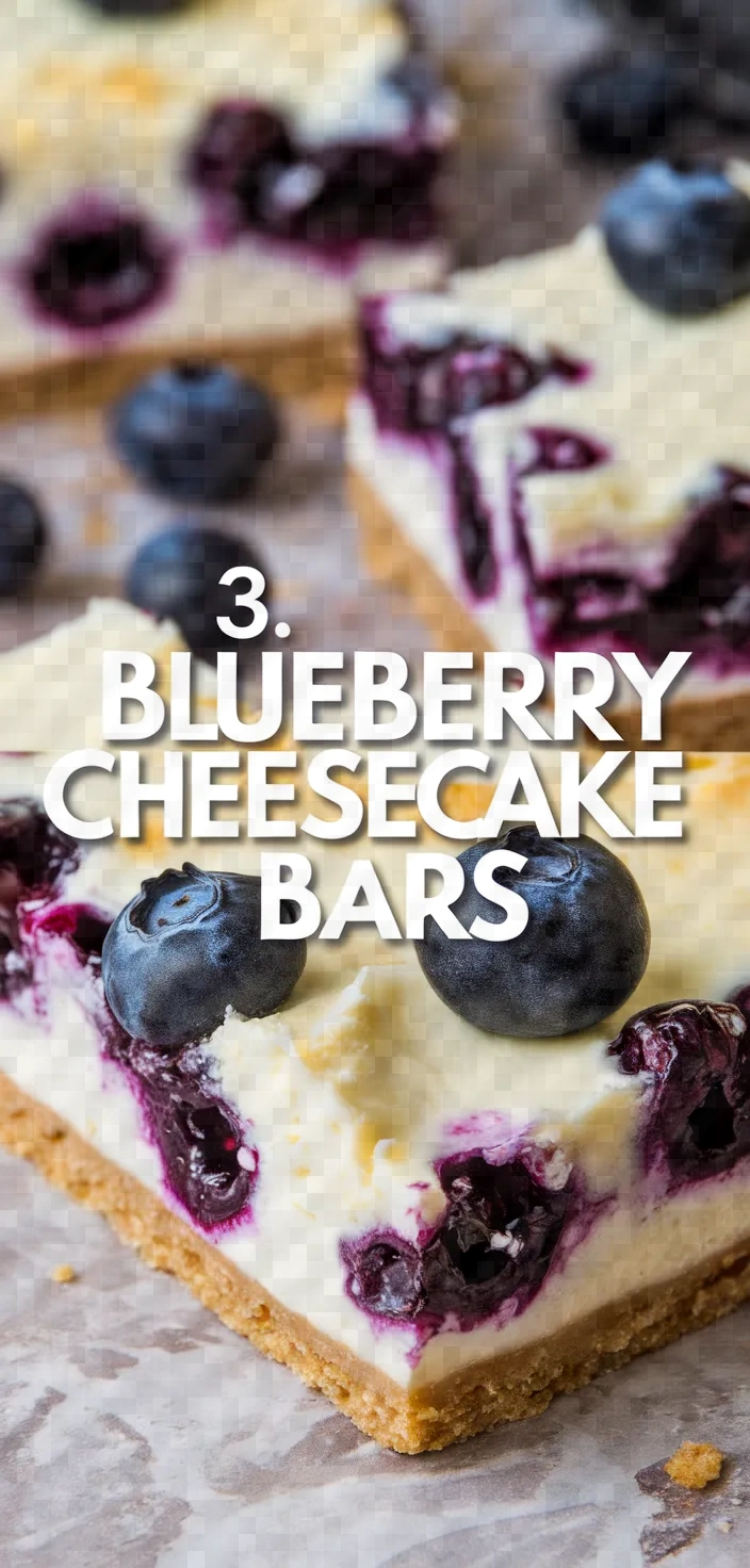 3. Blueberry Cheesecake Bars