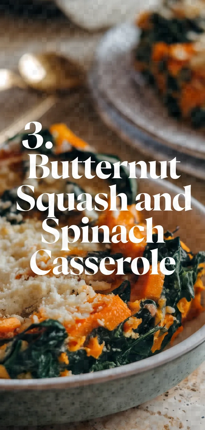 3. Butternut Squash and Spinach Casserole