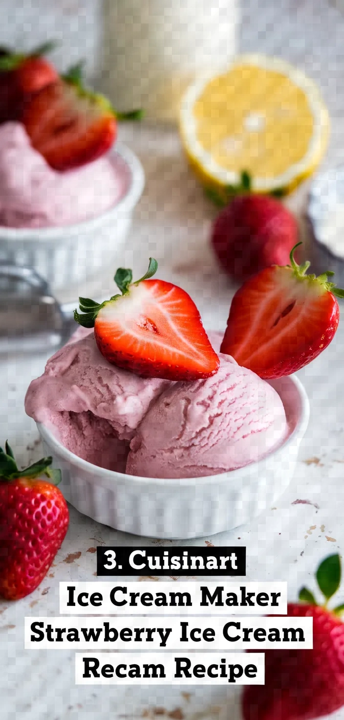 3. Cuisinart Ice Cream Maker Strawberry Ice Cream Recipe