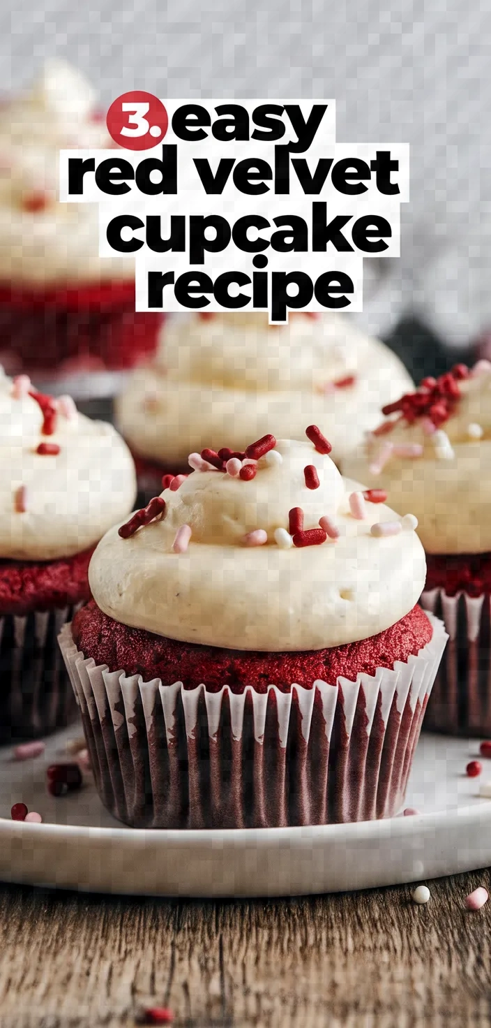 3. Easy Red Velvet Cupcake Recipe