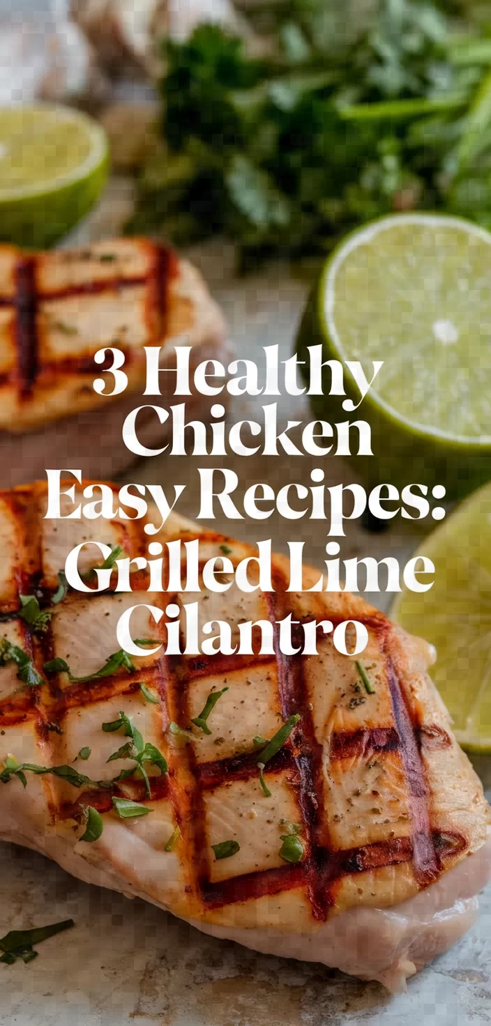 3. Healthy Chicken Easy Recipes: Grilled Lime Cilantro