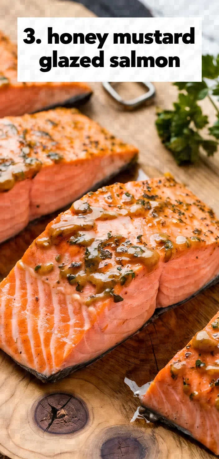 3. Honey Mustard Glazed Salmon