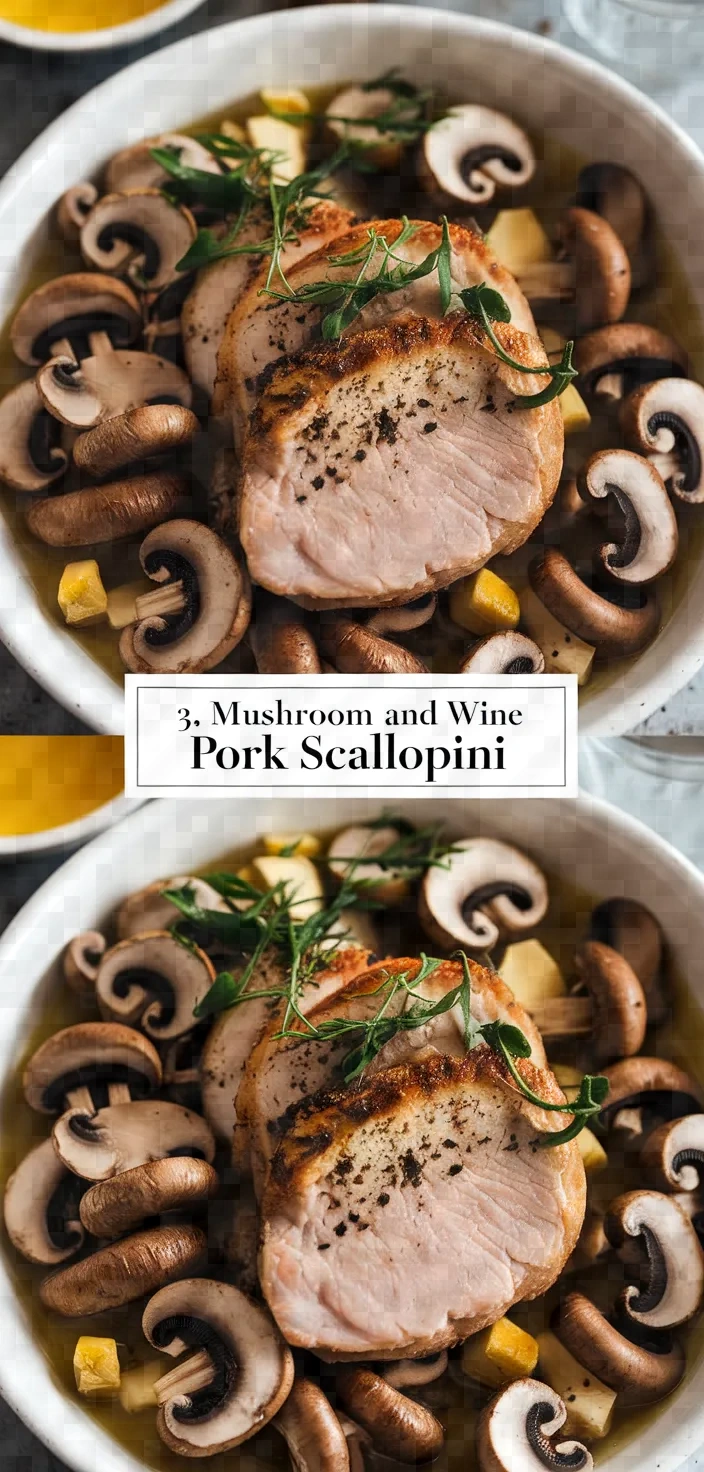 3. Mushroom and Wine Pork Scallopini