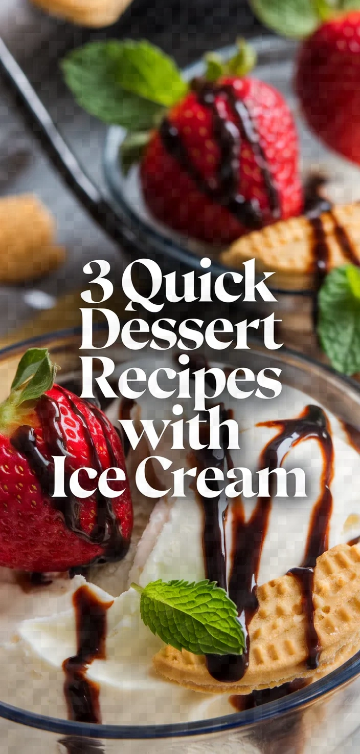 3. Quick Dessert Recipes with Ice Cream