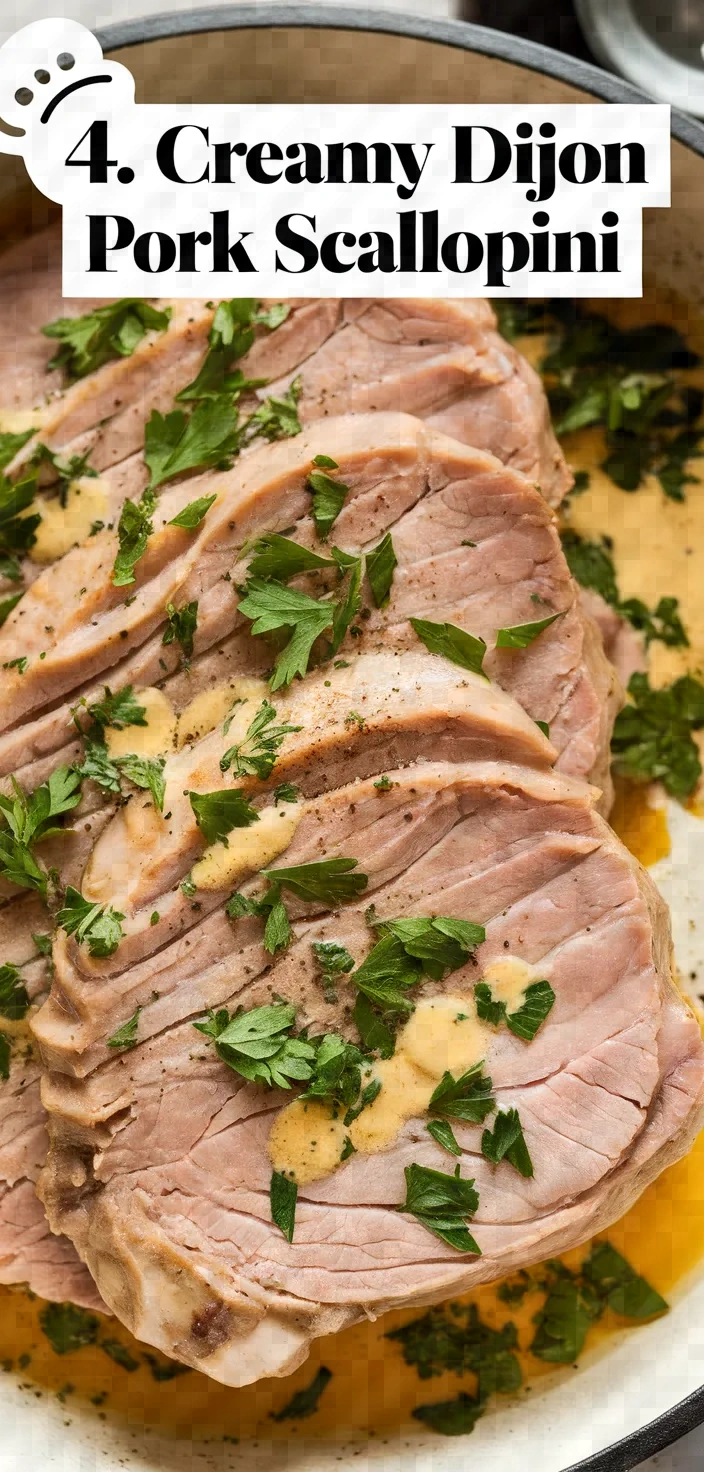 4. Creamy Dijon Pork Scallopini