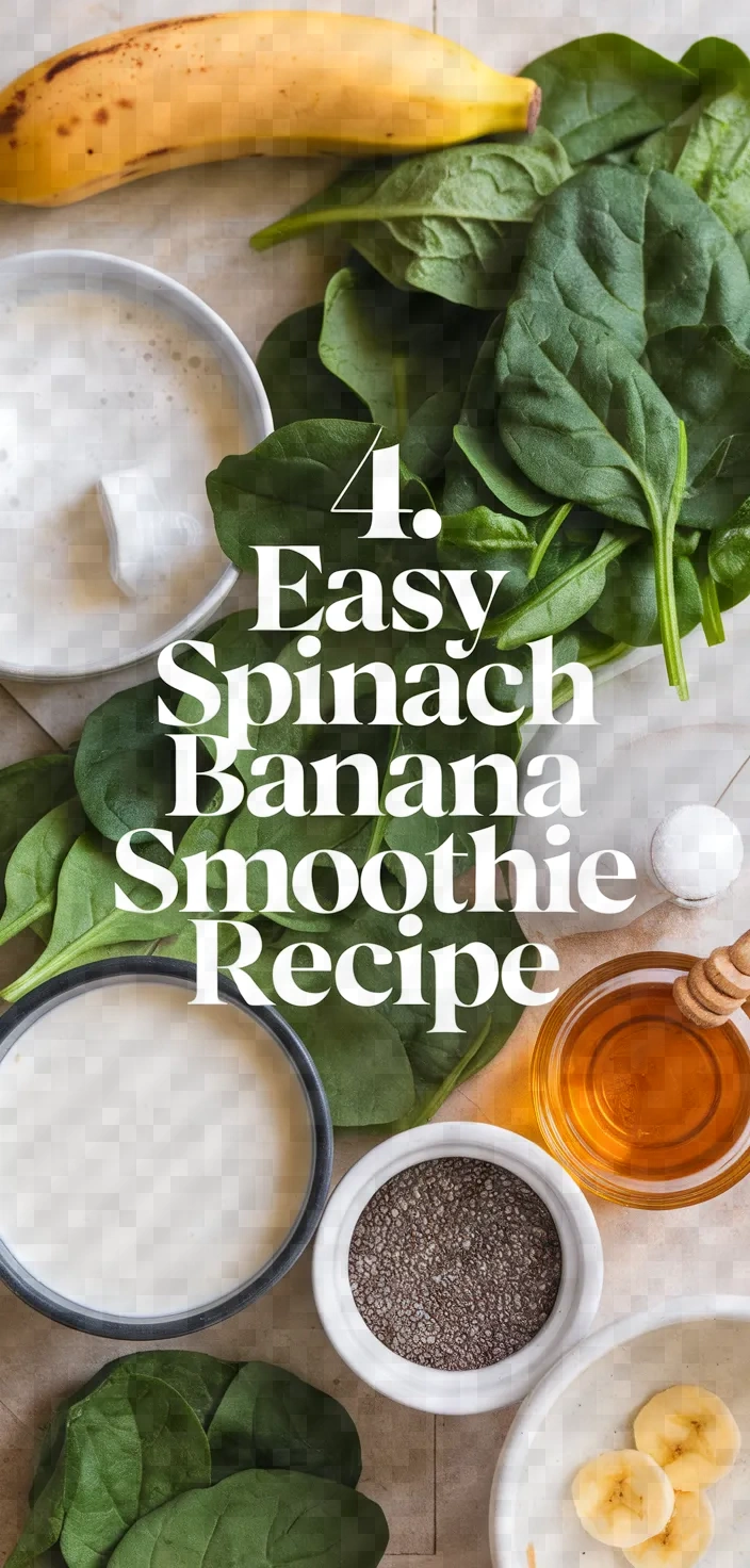 4. Easy Spinach Banana Smoothie Recipe