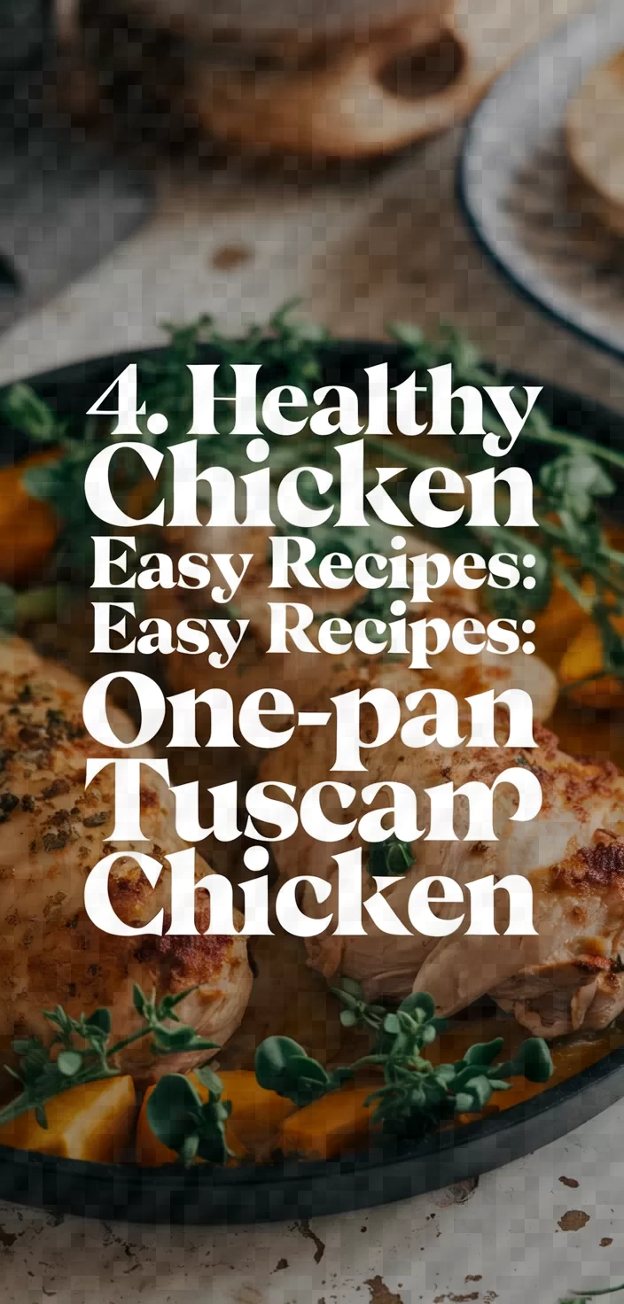 4. Healthy Chicken Easy Recipes: One-Pan Tuscan Chicken