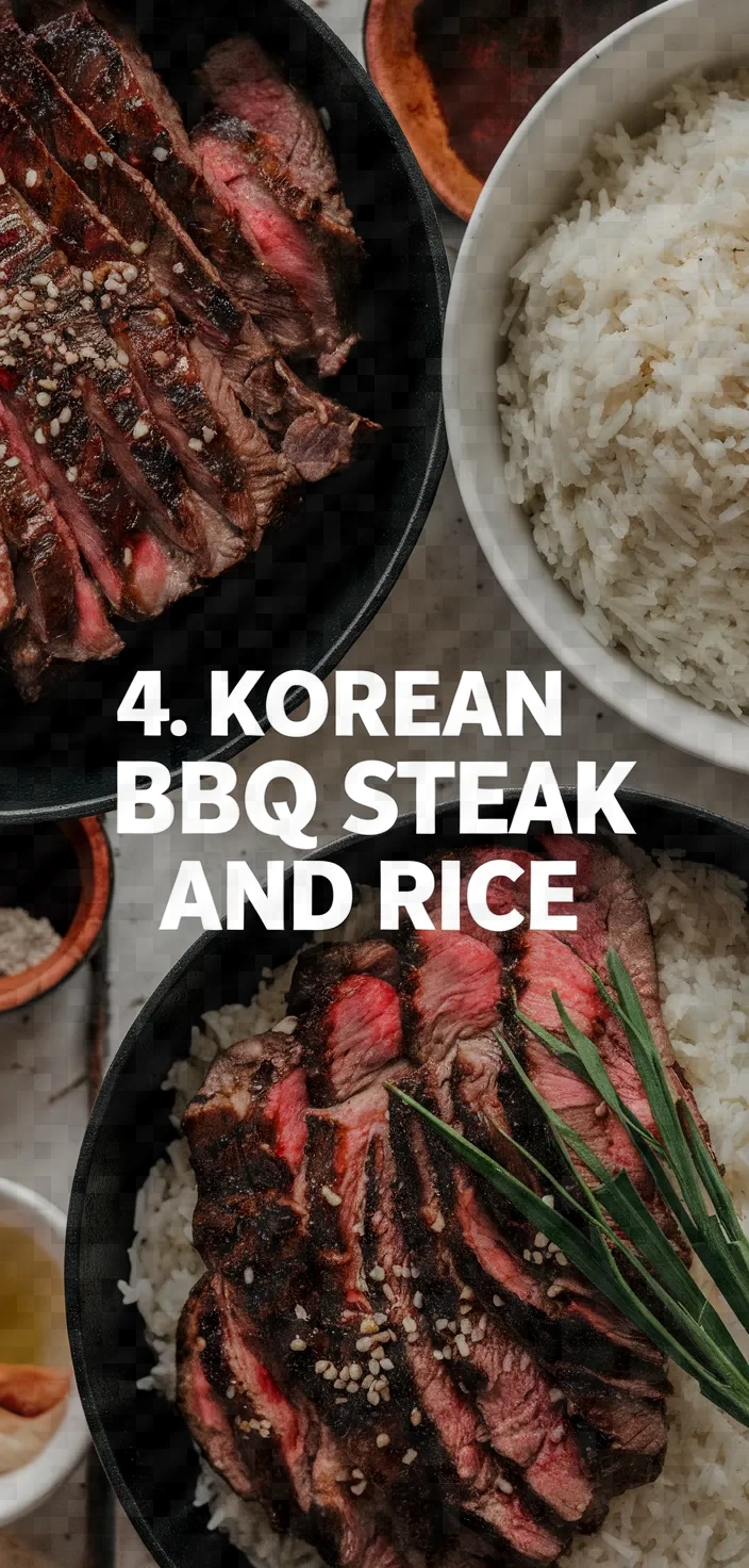 4. Korean BBQ Steak and Rice