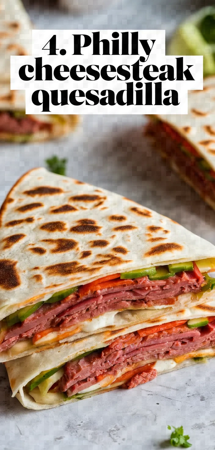 4. Philly Cheesesteak Quesadilla