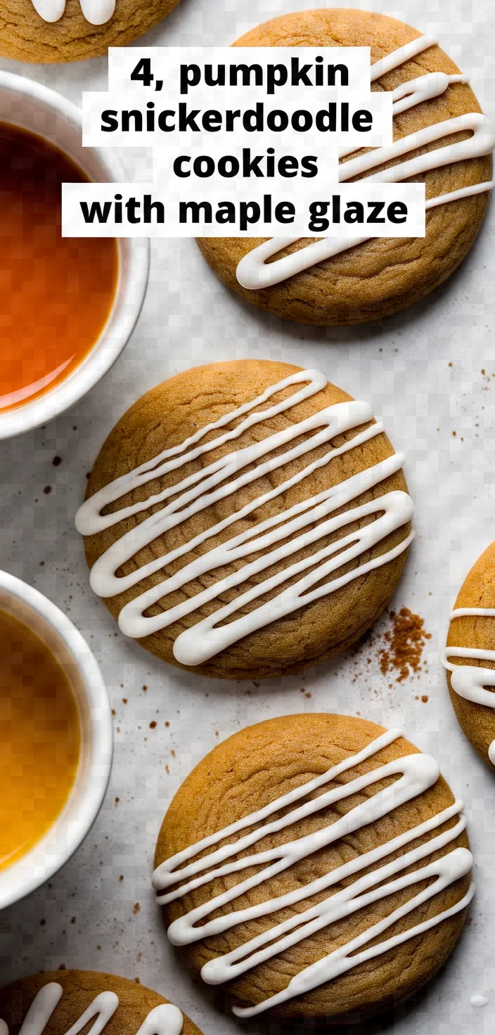 4. Pumpkin Snickerdoodle Cookies with Maple Glaze