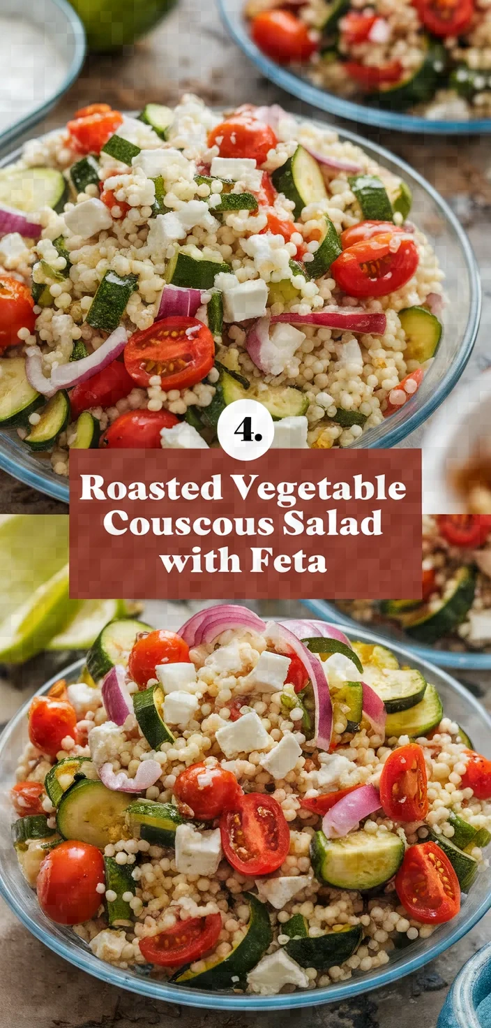 4. Roasted Vegetable Couscous Salad with Feta