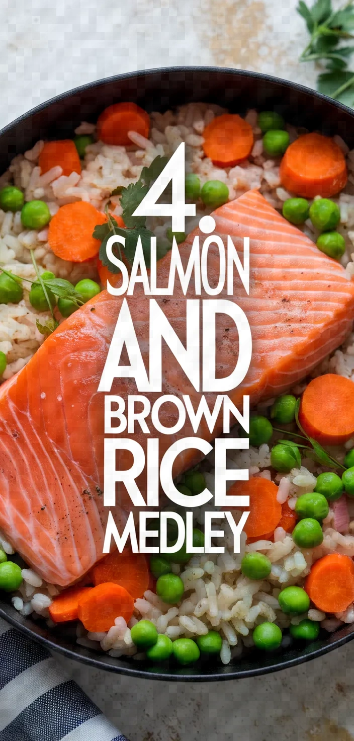 4. Salmon and Brown Rice Medley