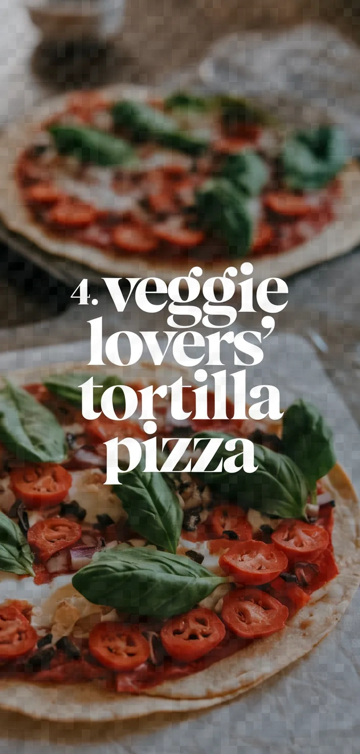 4. Veggie Lovers' Tortilla Pizza