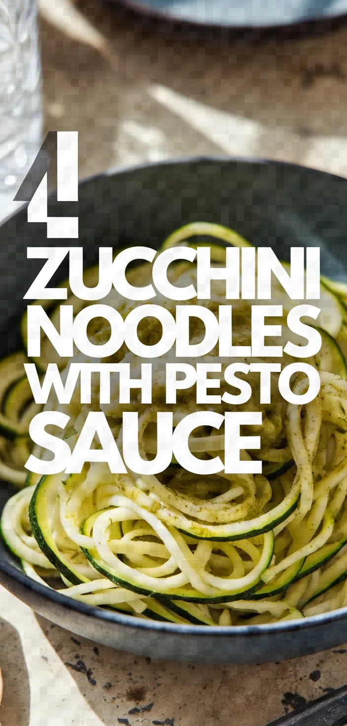 4. Zucchini Noodles with Pesto Sauce