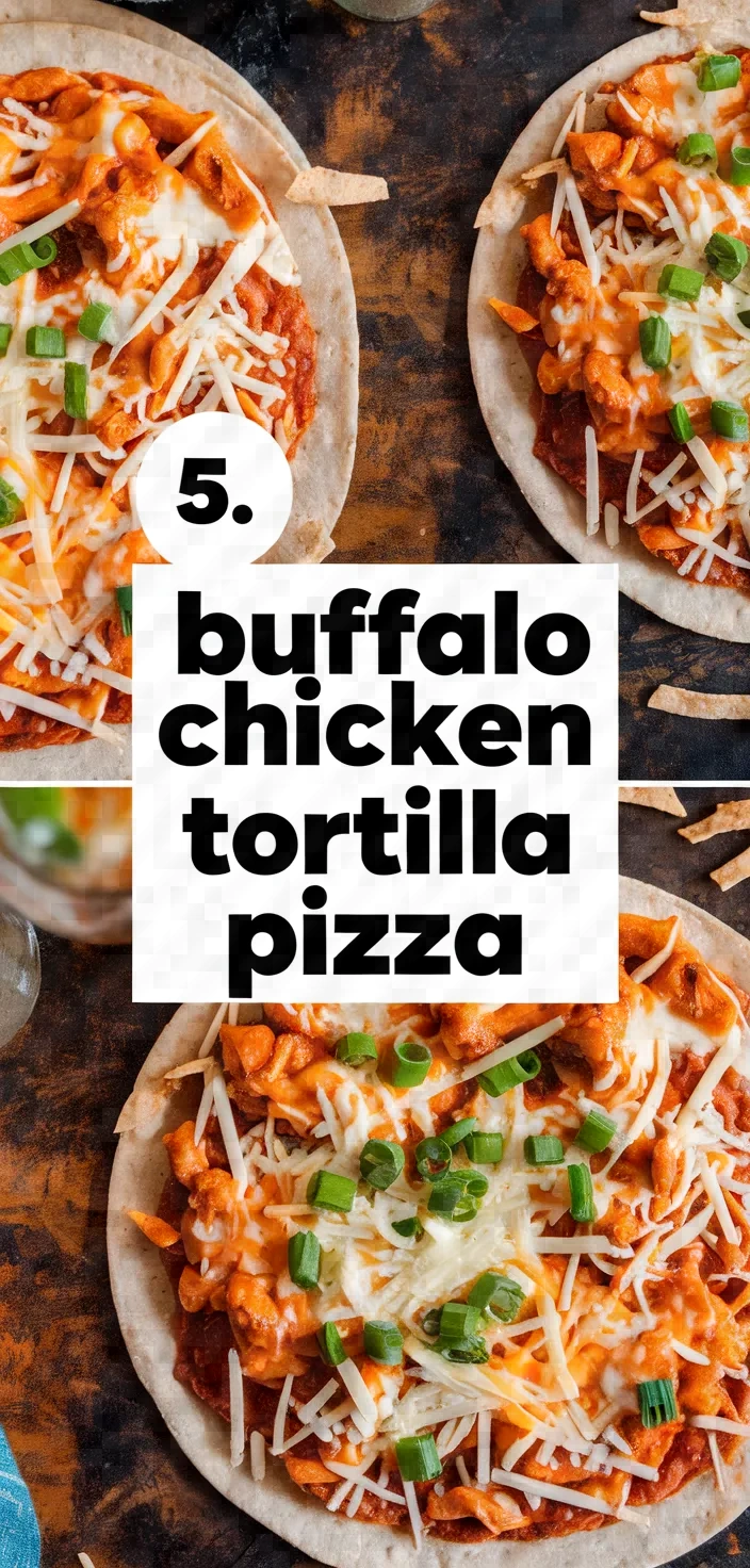 5. Buffalo Chicken Tortilla Pizza