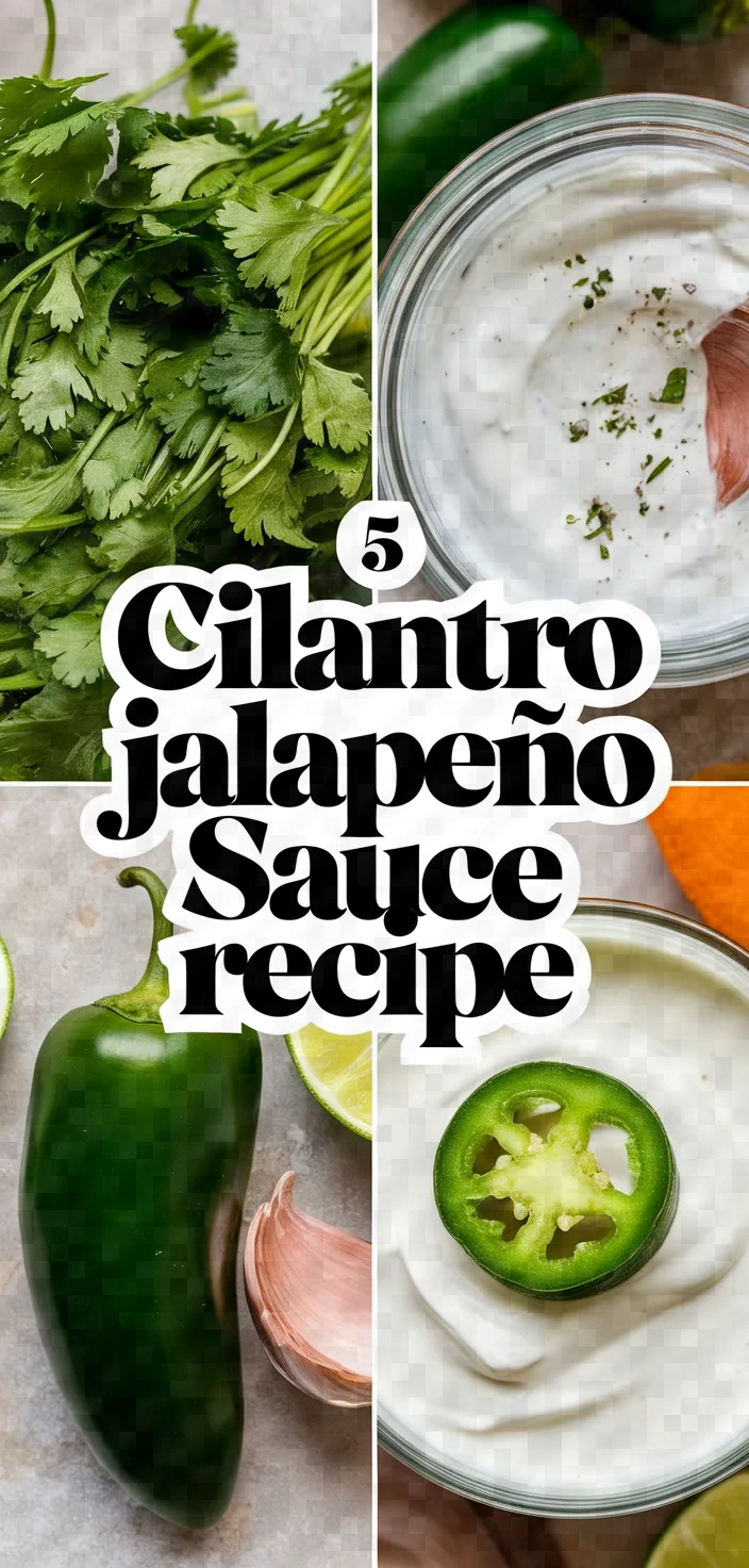 5. Cilantro Jalapeño Sauce Recipe