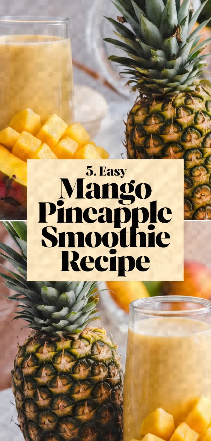 5. Easy Mango Pineapple Smoothie Recipe