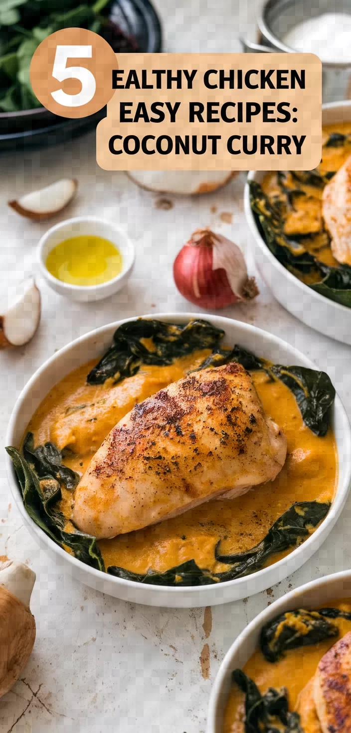 5. Healthy Chicken Easy Recipes: Coconut Curry