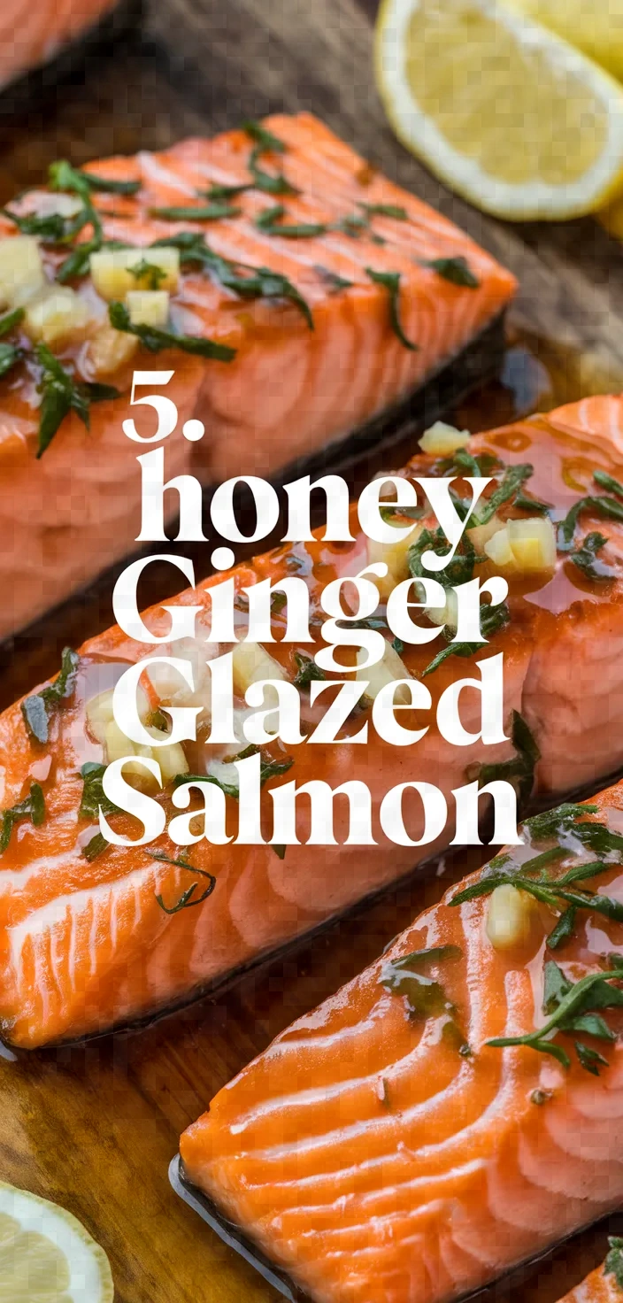 5. Honey Ginger Glazed Salmon