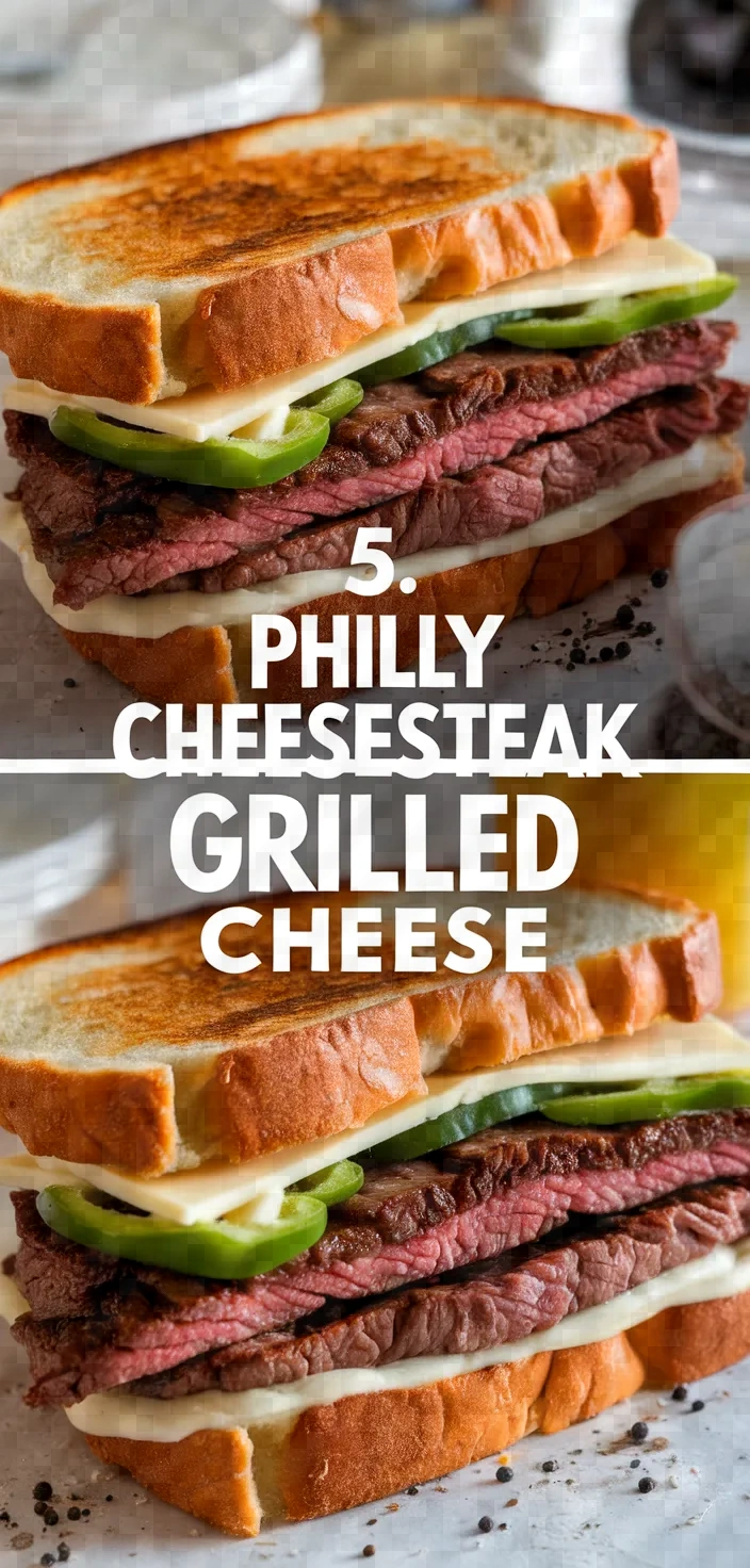 5. Philly Cheesesteak Grilled Cheese