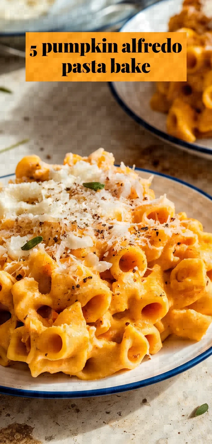 5. Pumpkin Alfredo Pasta Bake