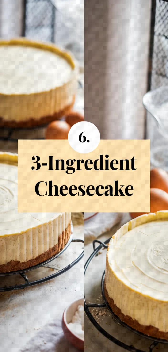 6. 3-Ingredient Cheesecake