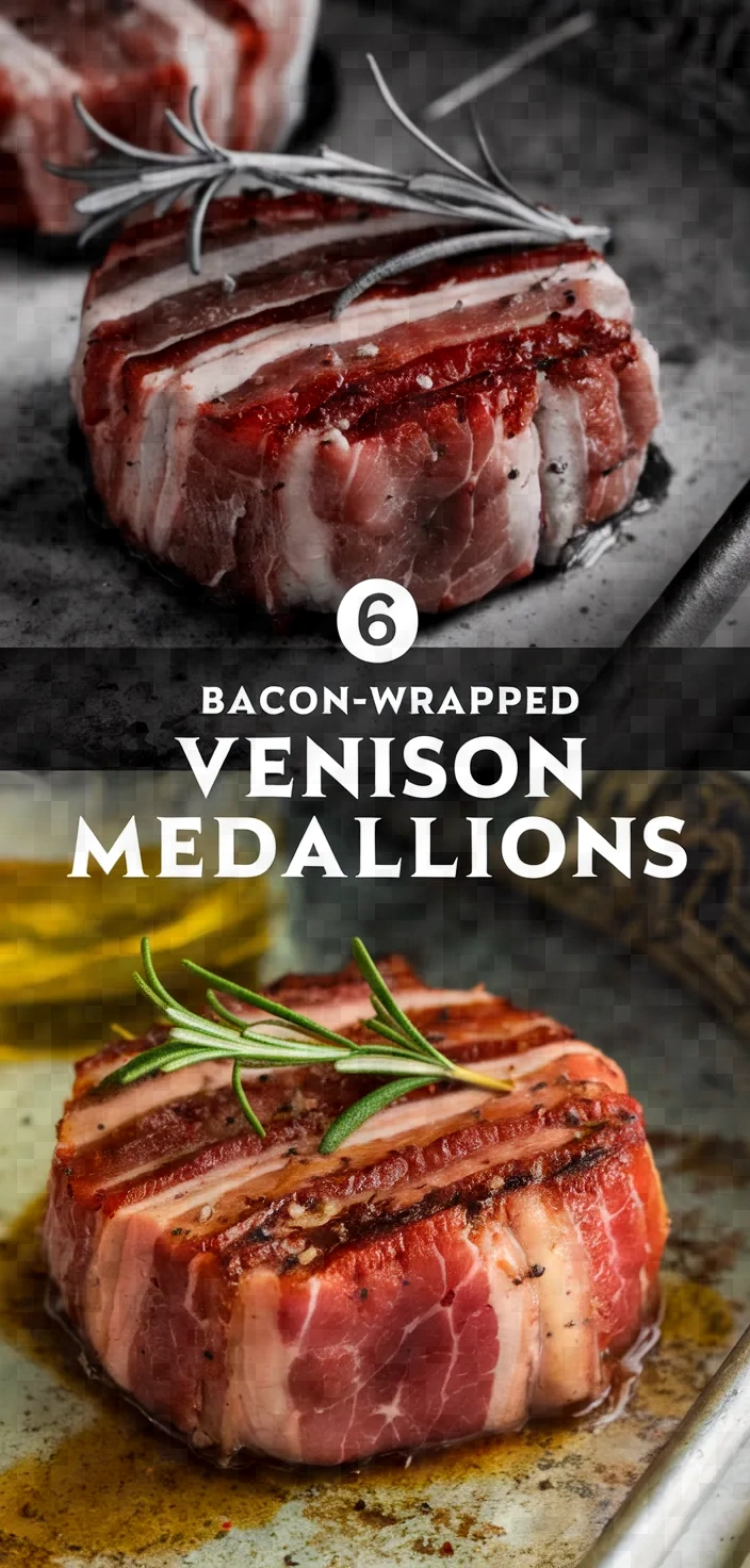 6. Bacon-Wrapped Venison Medallions