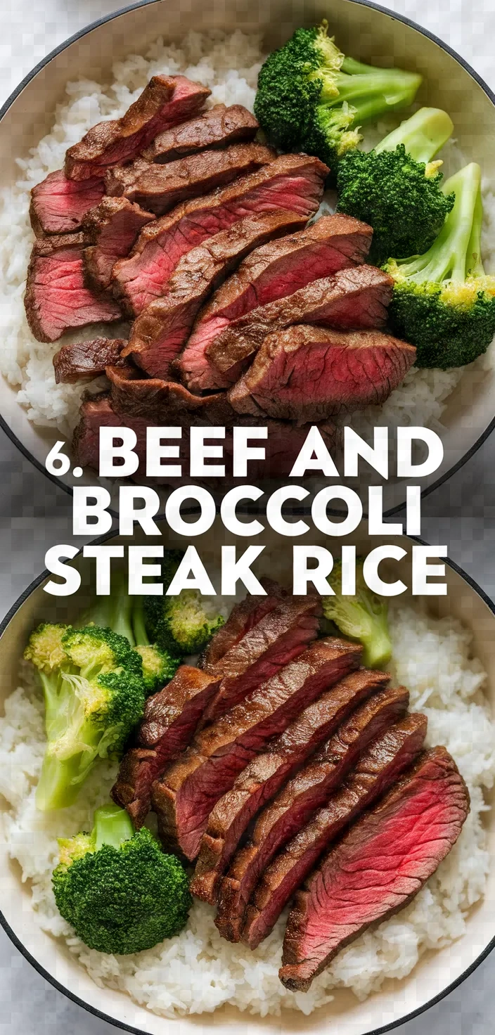 6. Beef and Broccoli Steak Rice