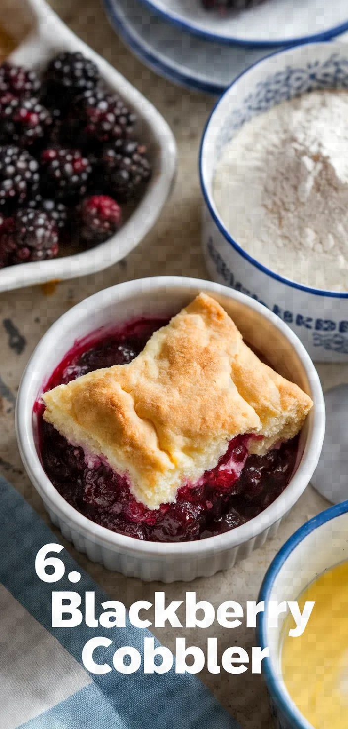 6. Blackberry Cobbler