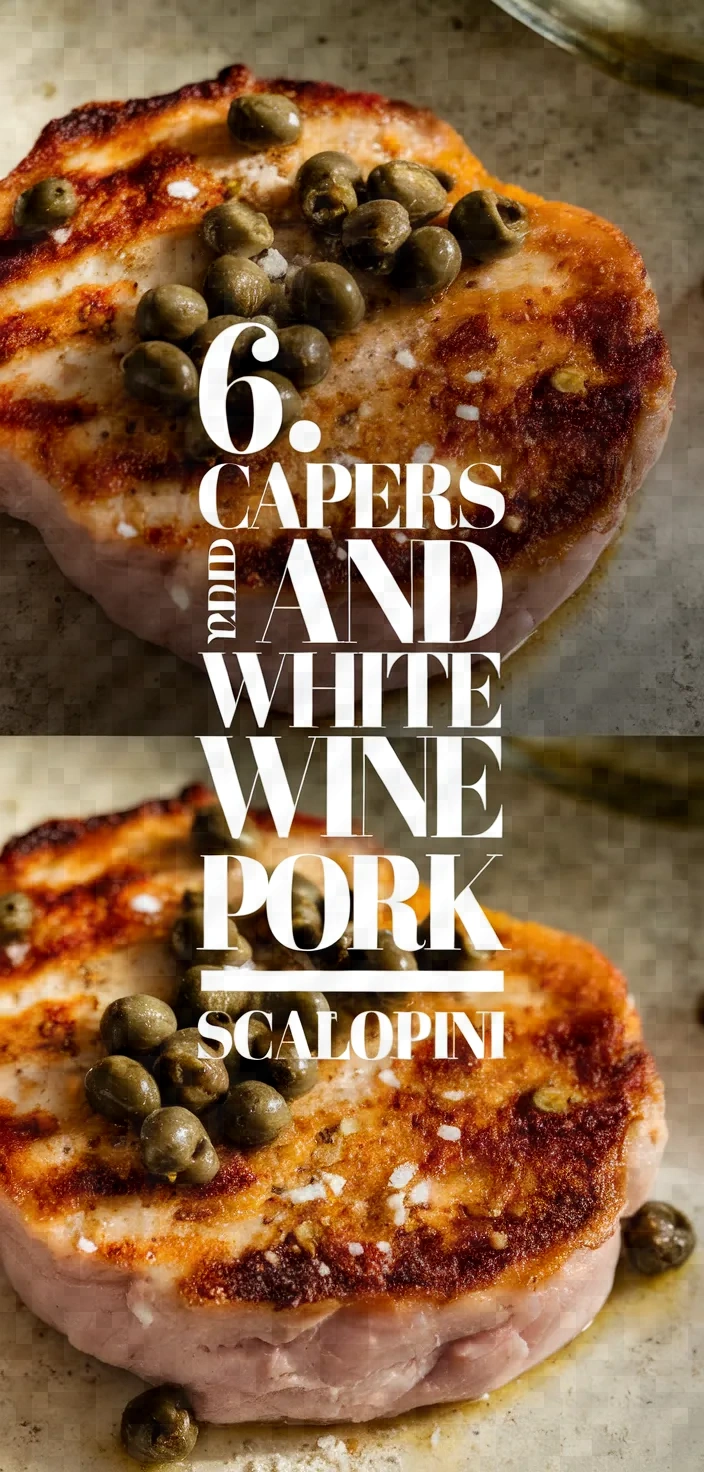 6. Capers and White Wine Pork Scallopini