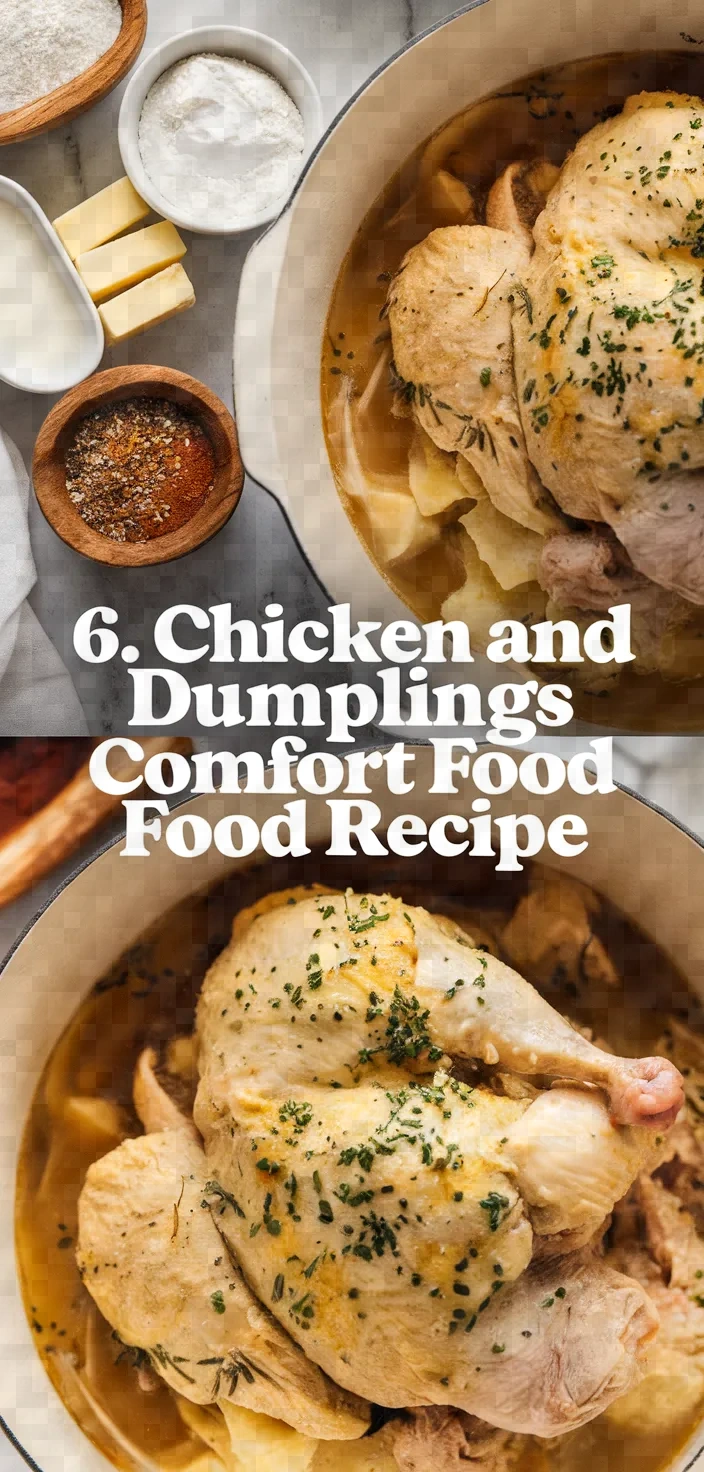 6. Chicken and Dumplings Comfort Food Recipe