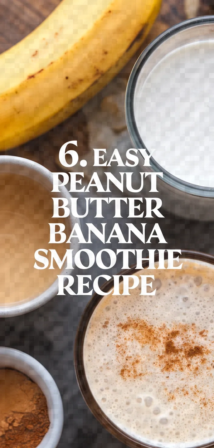 6. Easy Peanut Butter Banana Smoothie Recipe