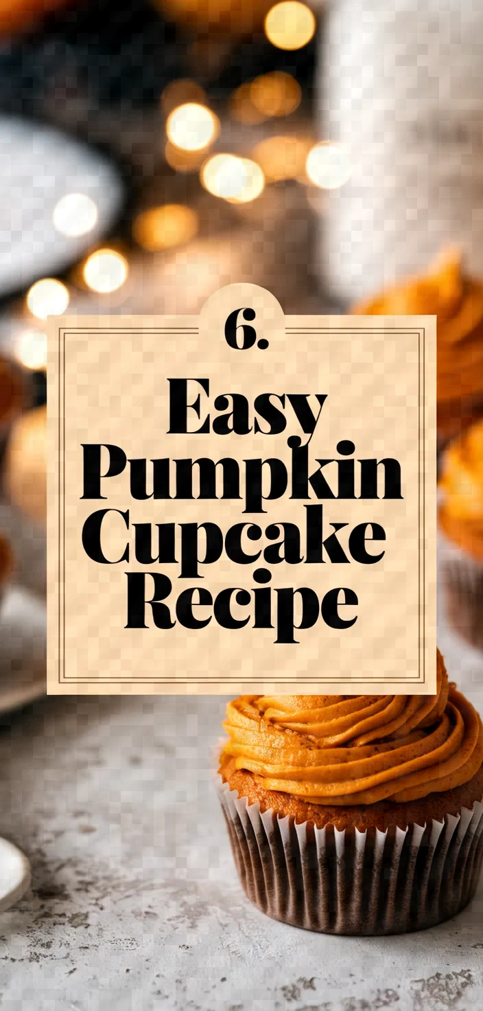 6. Easy Pumpkin Cupcake Recipe