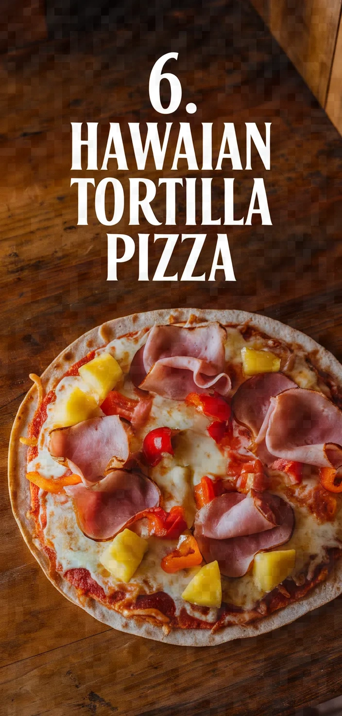 6. Hawaiian Tortilla Pizza