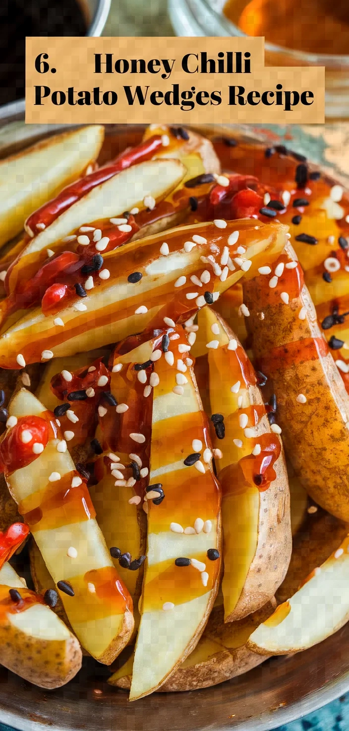 6. Honey Chilli Potato Wedges Recipe