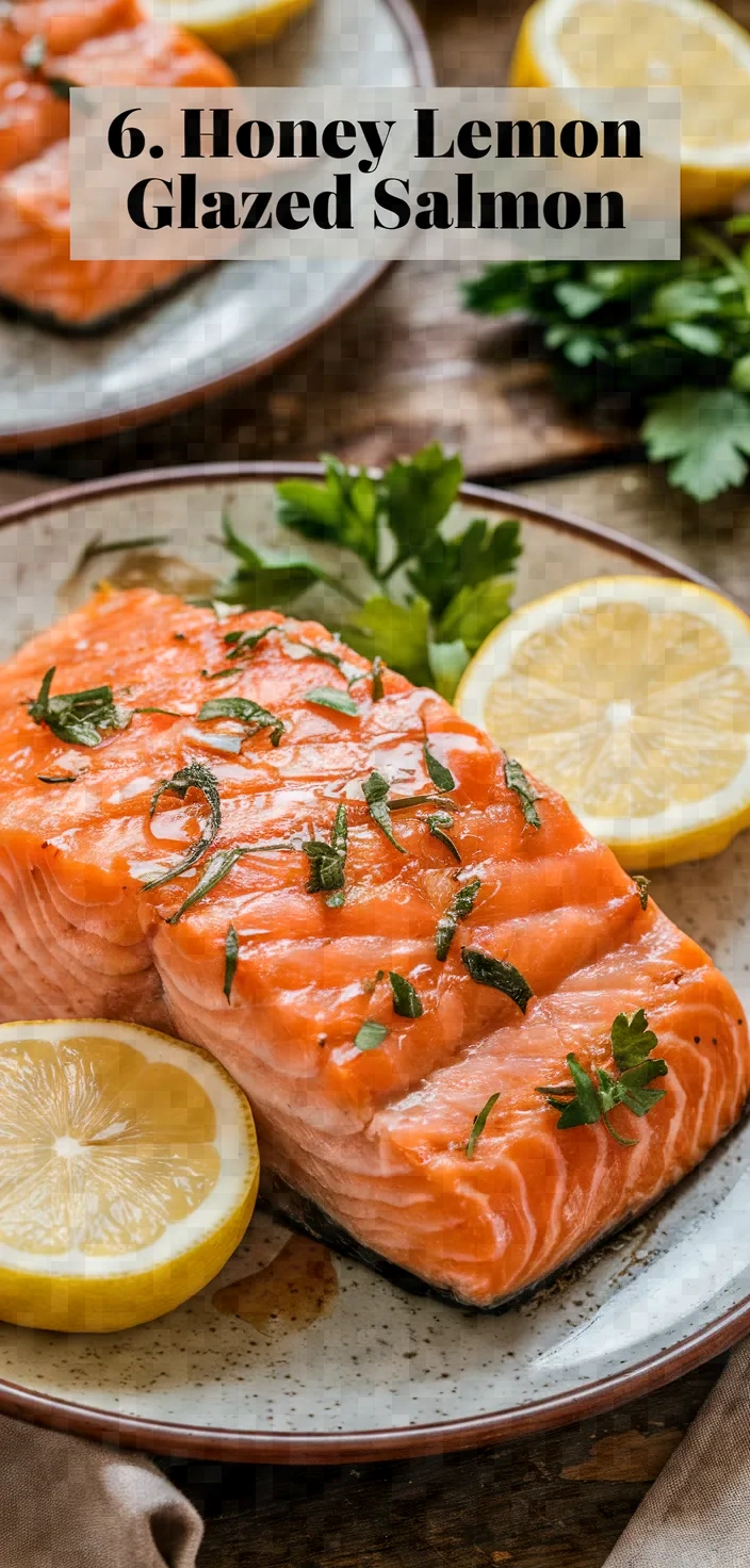 6. Honey Lemon Glazed Salmon