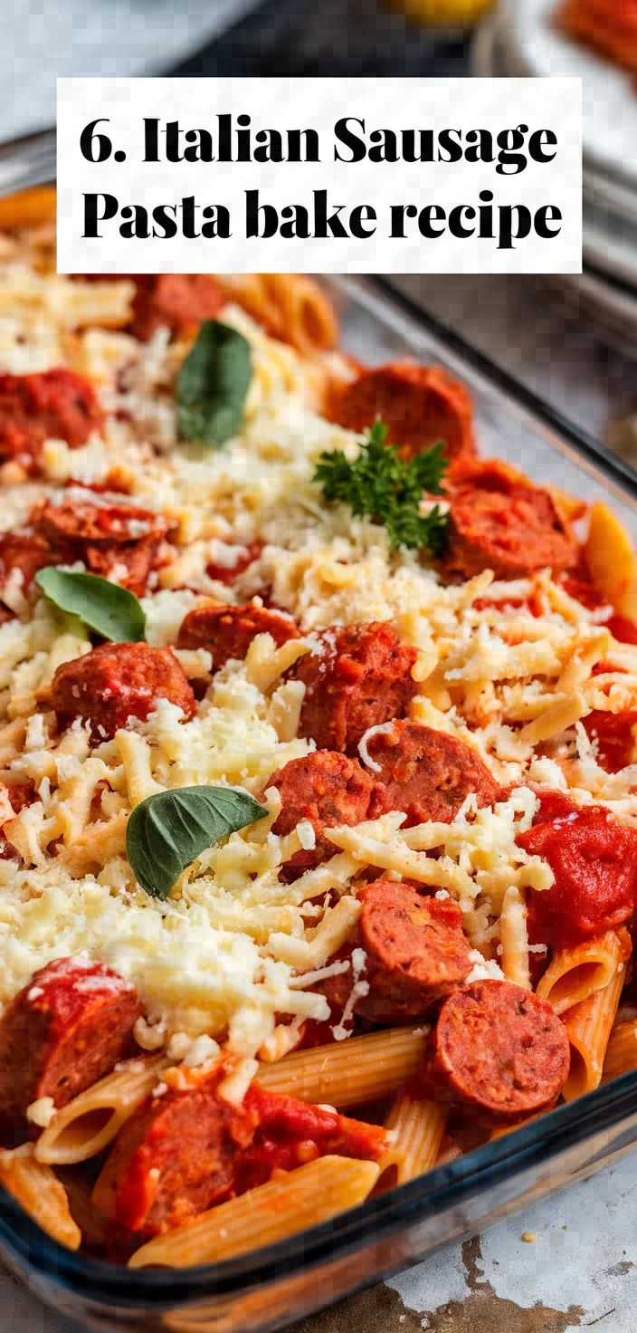 6. Italian Sausage Pasta Bake Recipe