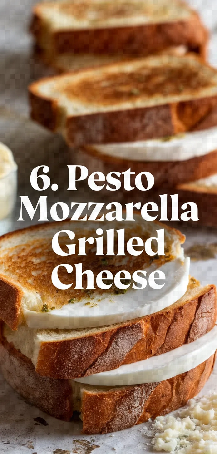 6. Pesto Mozzarella Grilled Cheese