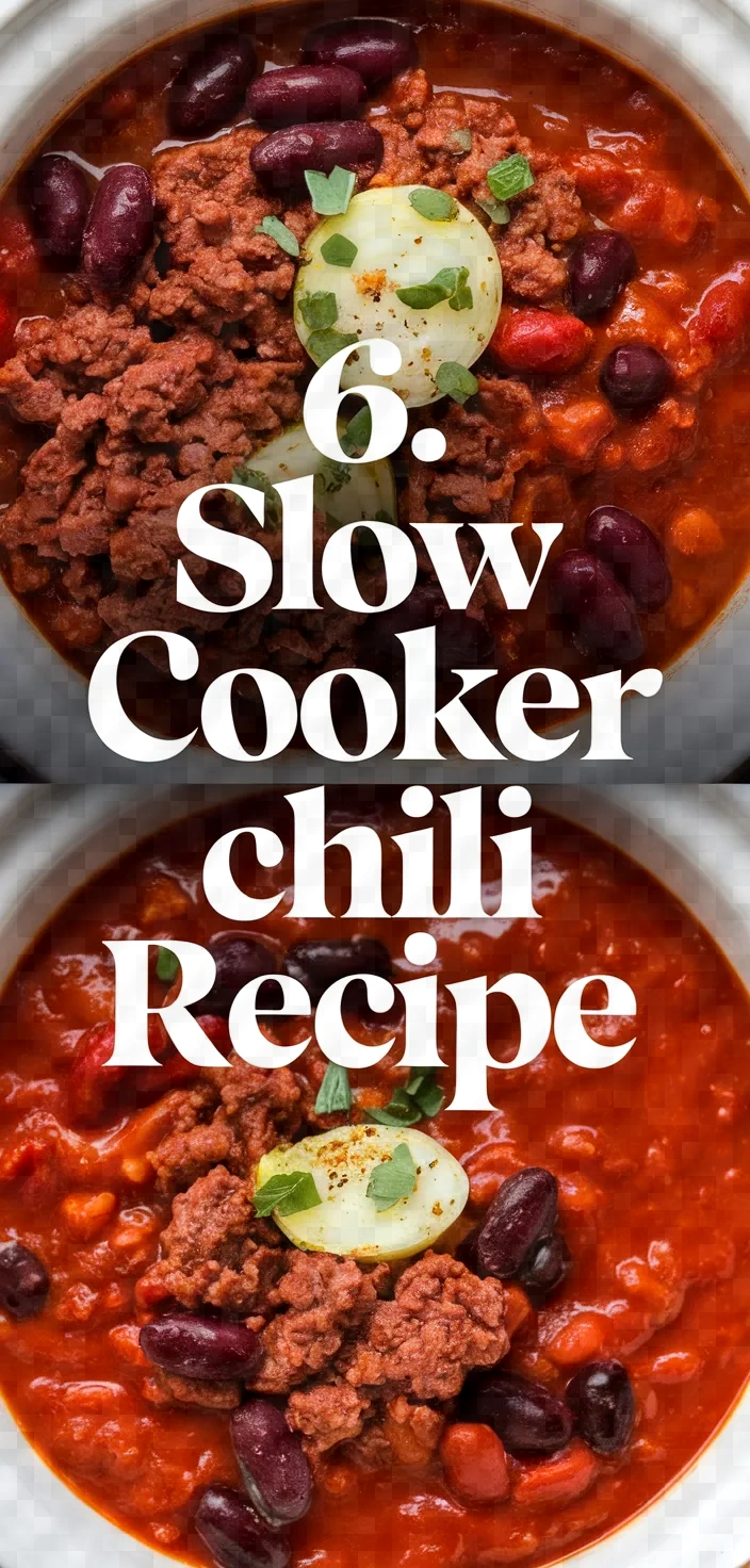 6. Slow Cooker Chili Recipe