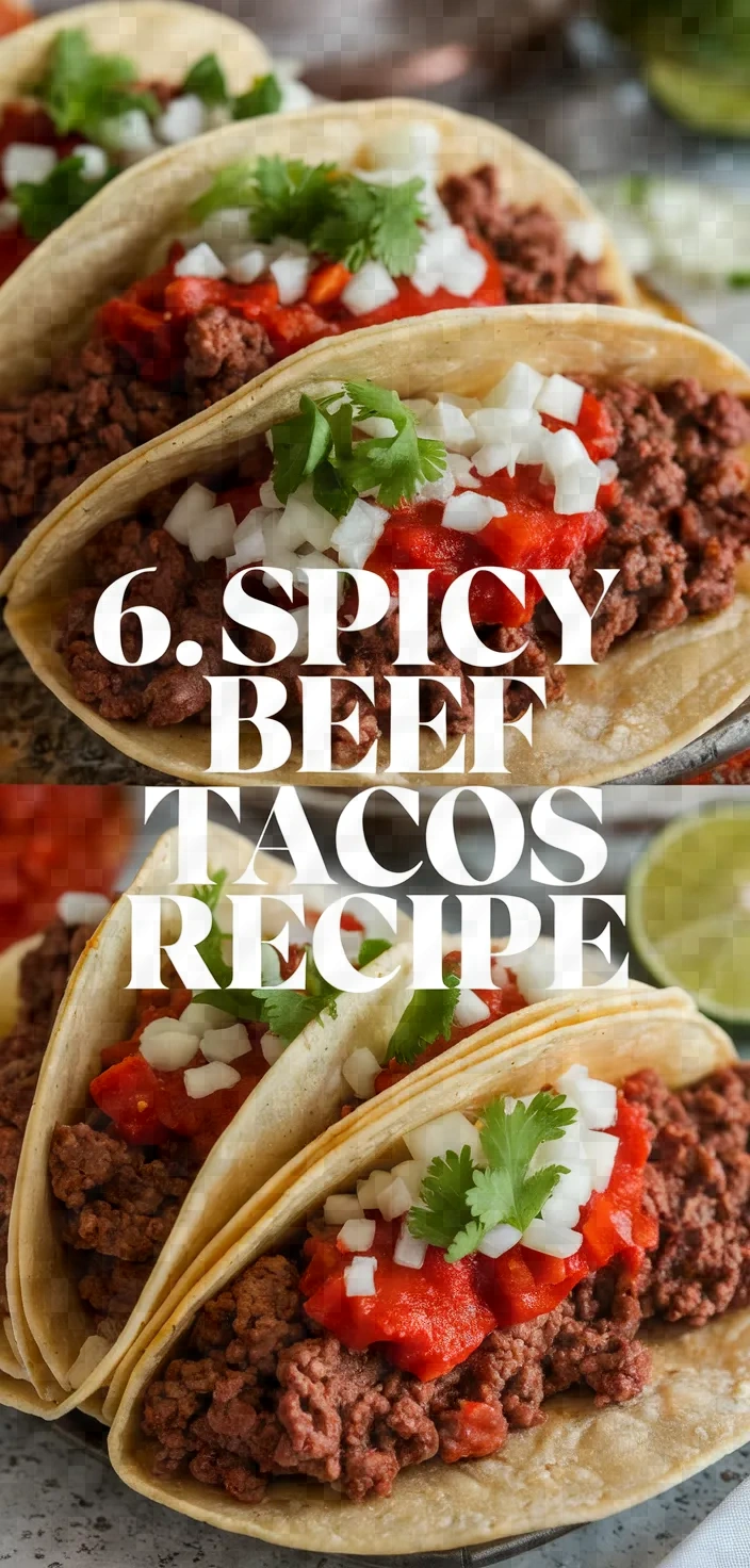 6. Spicy Beef Tacos Recipe