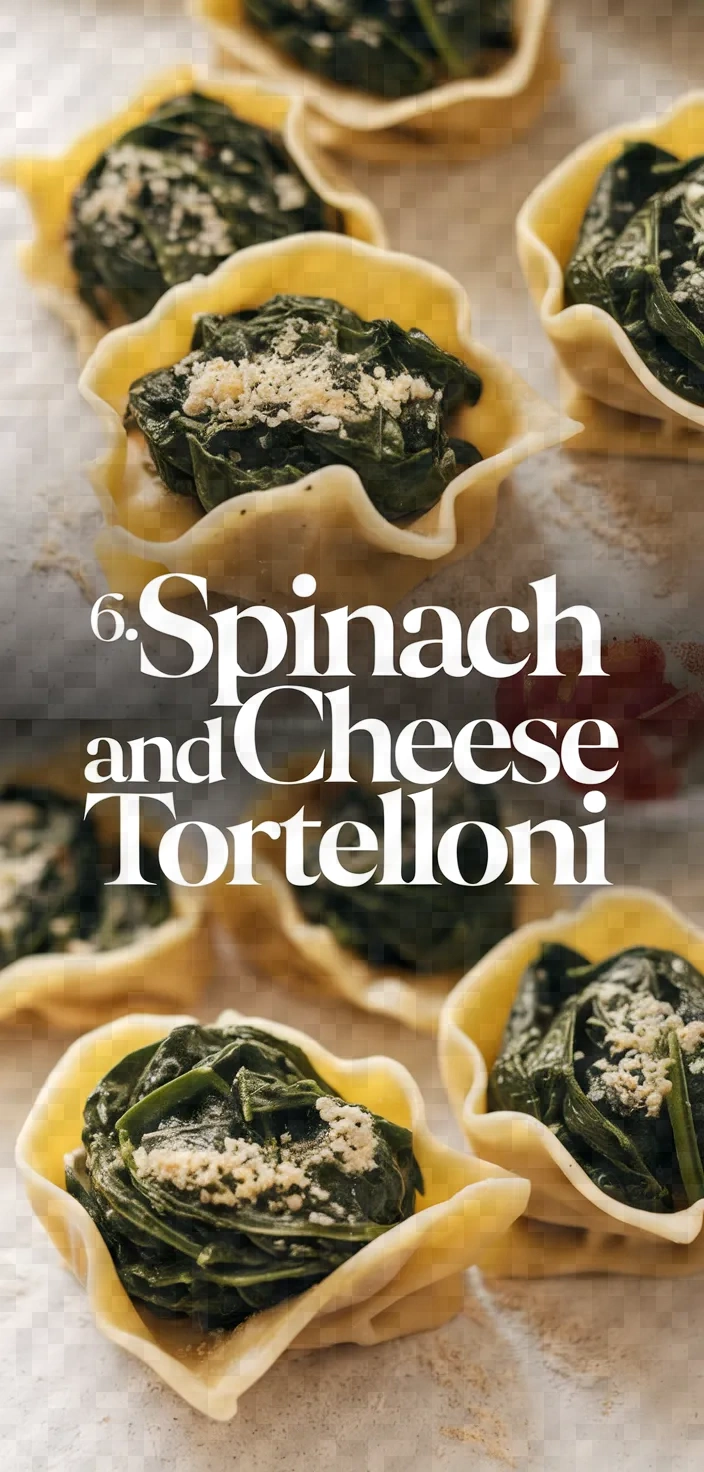 6. Spinach and Cheese Tortelloni