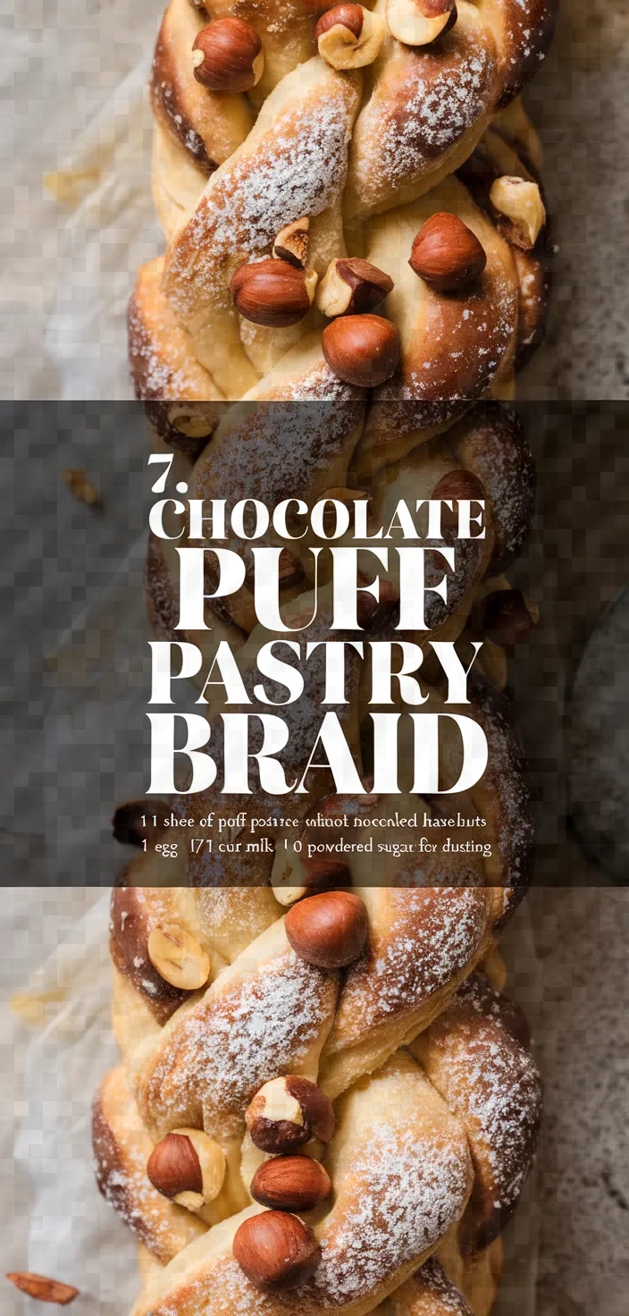 7. Chocolate Puff Pastry Braid