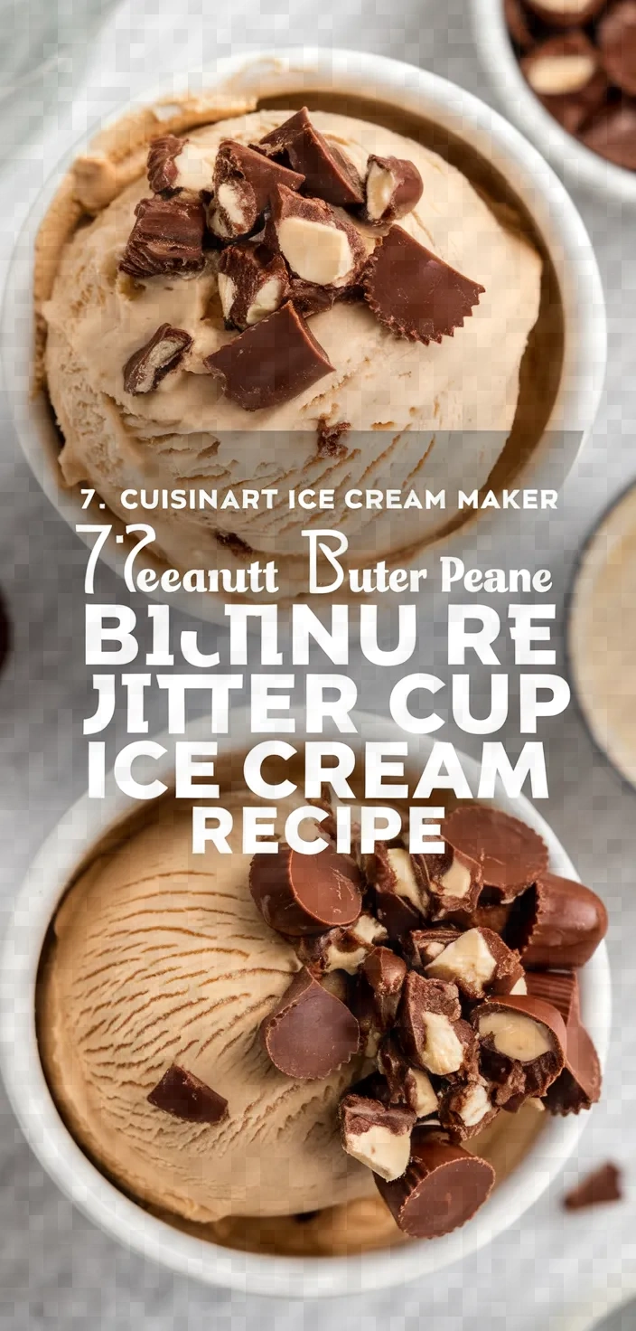 7. Cuisinart Ice Cream Maker Peanut Butter Cup Ice Cream Recipe