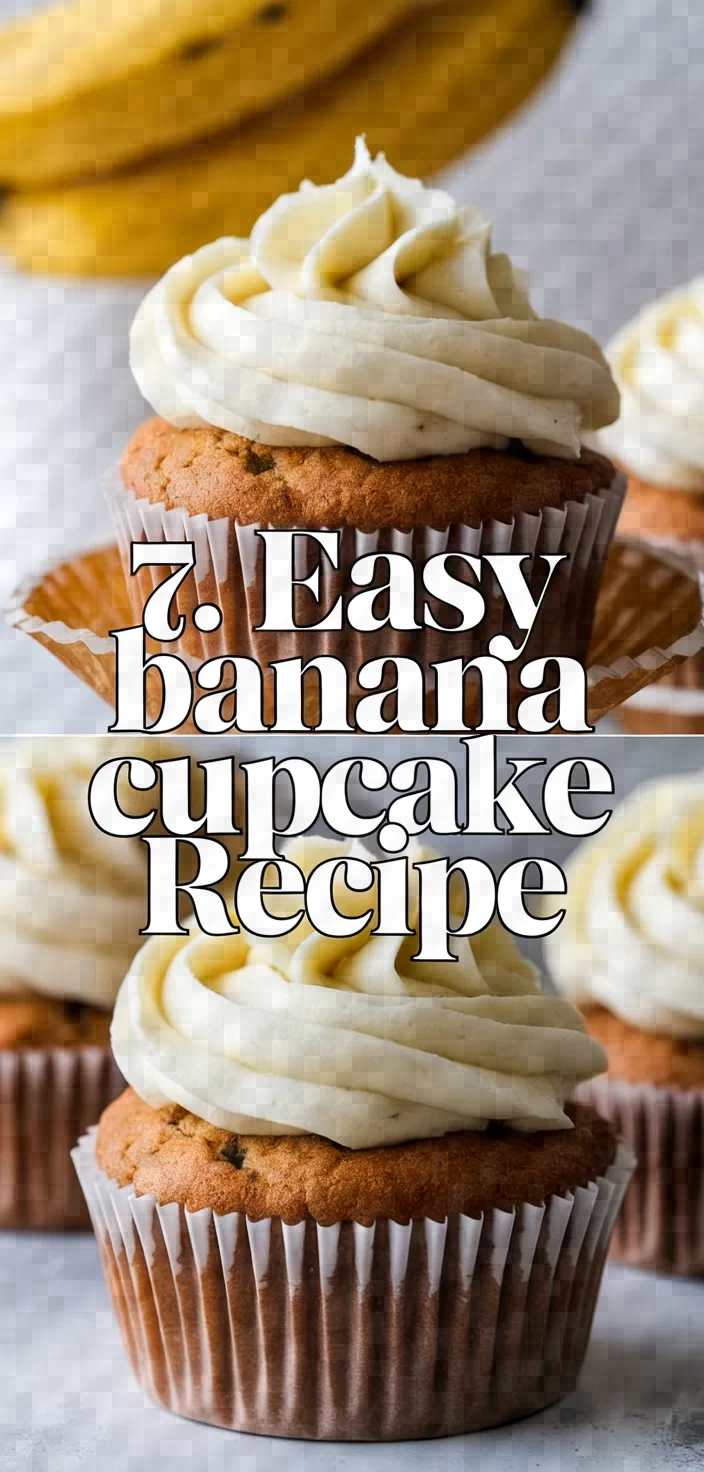 7. Easy Banana Cupcake Recipe